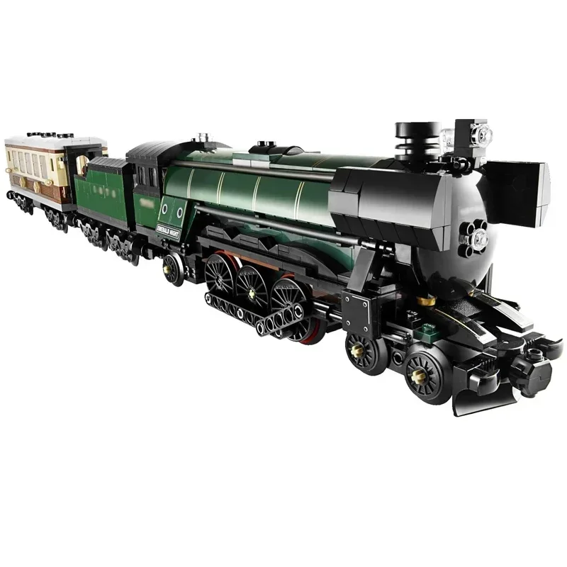 New City High Tech Retro Steam Train Large-Scale Technical Brick Compatible 10194 Building Blocks Set Toys for Adults Children